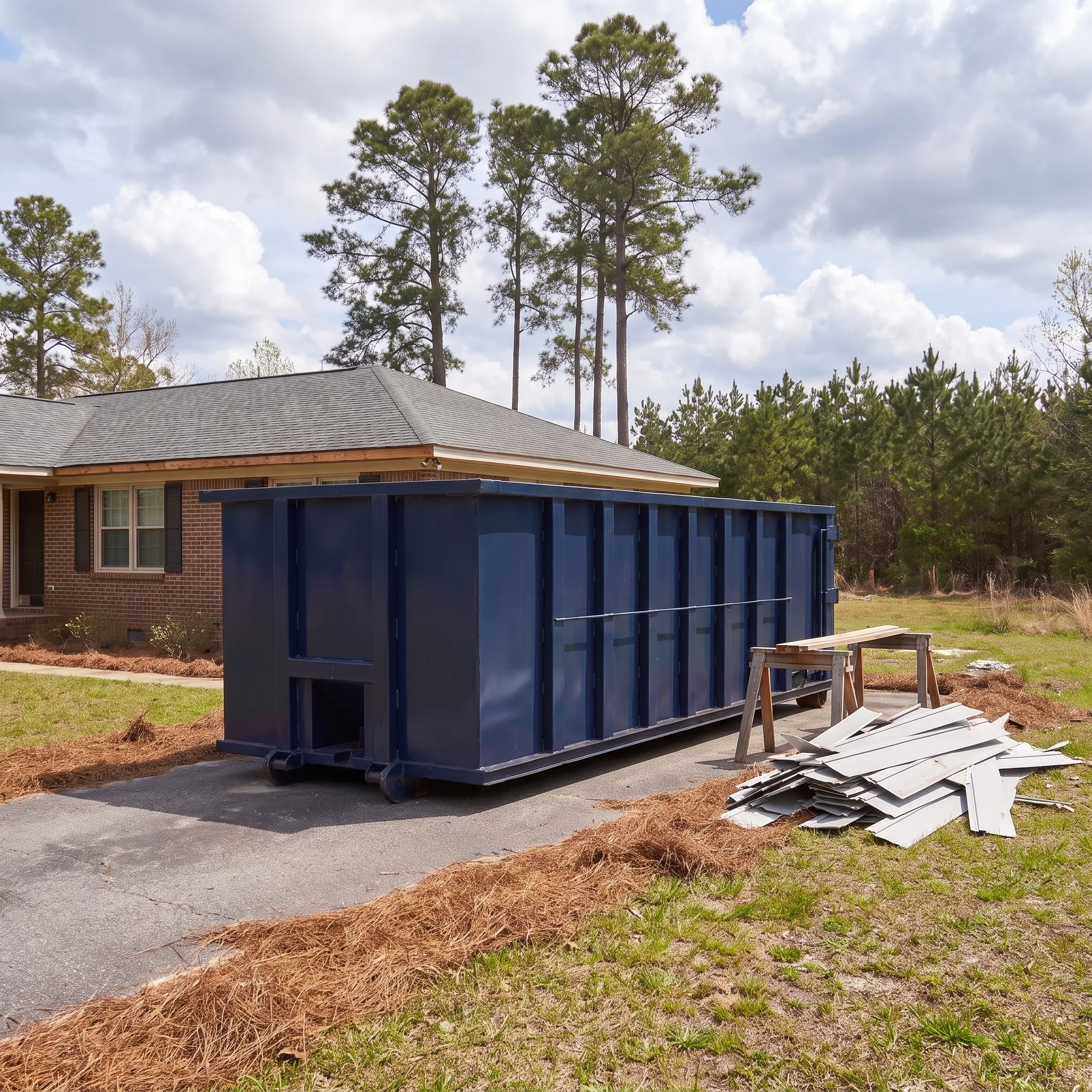 Dumpster on a Coffee County, AL job site